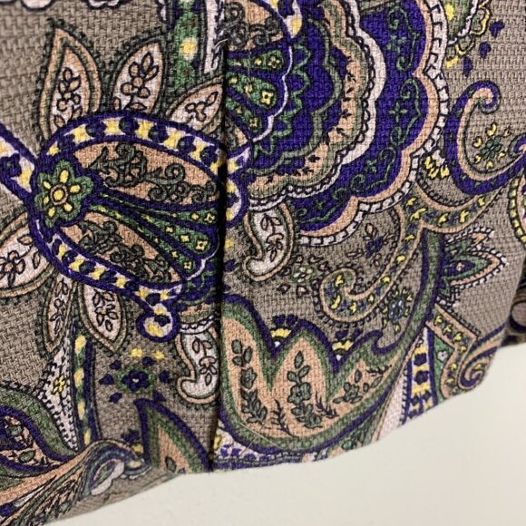 Coldwater Creek Womens S Blazer Coat Jacket Paisley Brown Work Office Topper - Picture 9 of 15